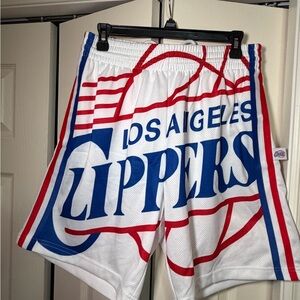 Mitchell & Ness Hardwood Classics White and Red Shorts